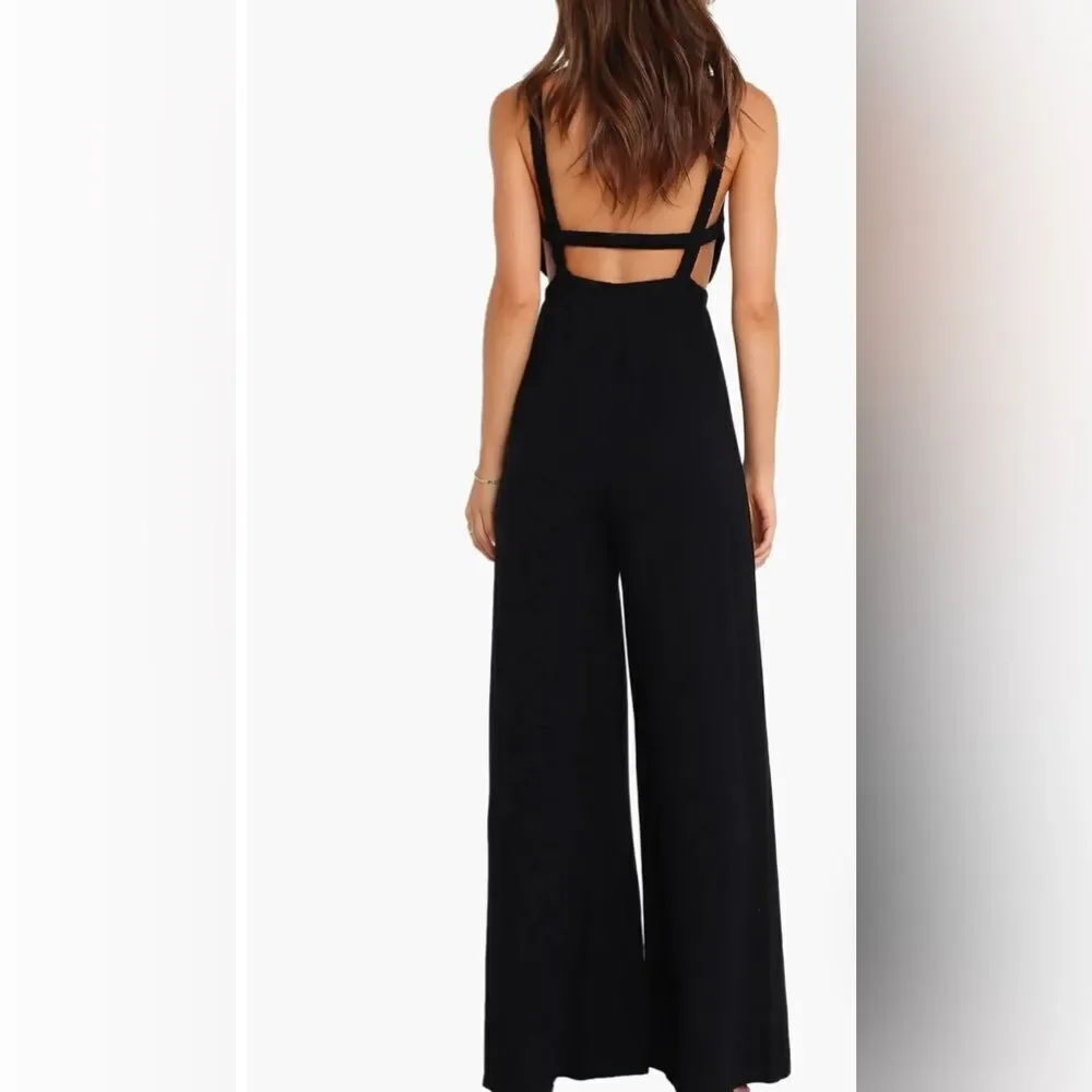 Petal & Pup Black Wide-Leg Jumpsuit - Picture 3 of 8